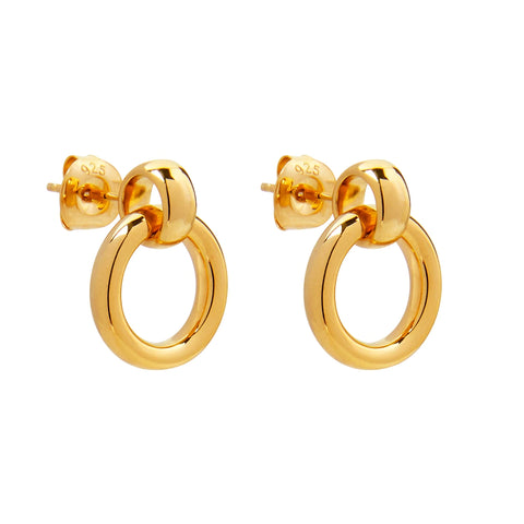 Najo - Roma Yellow Gold Stud Earrings