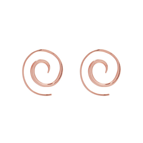 Najo - Spiral Rose Gold Earrings