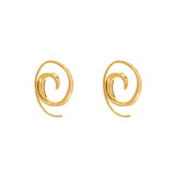 Najo - Spiral Yellow Gold Earring