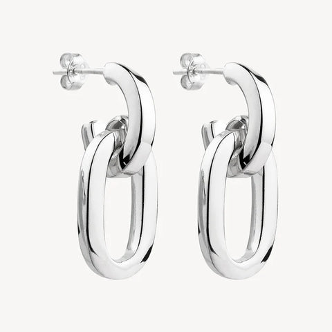 Najo - Luminary Silver Drop Earrings