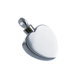 LIFE CYCLE CREMATION PENDANT - 925 SILVER FLAT HEART