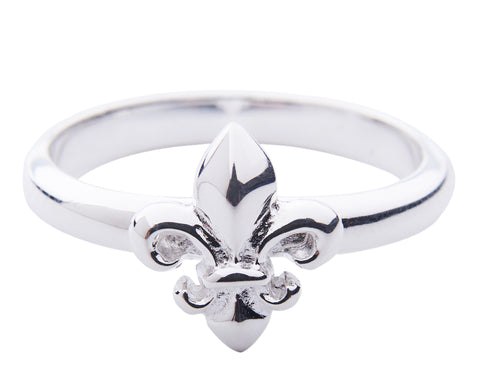 Sterling Silver French Lily Ring - Large