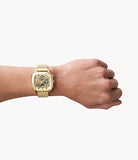 Fossil - Retro Analog-Digital Gold-Tone Stainless Watch