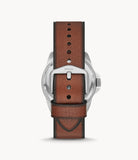 Fossil - Bronson Three-Hand Date Medium Brown Eco Leather Watch