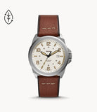 Fossil - Bronson Three-Hand Date Medium Brown Eco Leather Watch