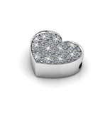 Love In A Jewel Heart Pendant - Silver With Crystals