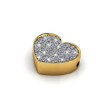 Love In A Jewel Heart Pendant - 9ct Yellow Gold with Diamonds