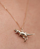 Meadowlark - Dinosaur Charm Necklace Gold Plated