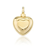 LIFE CYCLE CREMATION PENDANT  - 14CT GOLD VERMEIL DOUBLE HEART