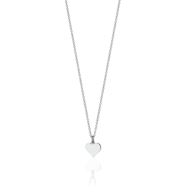 Meadowlark Heart Charm Necklace - Sterling Silver