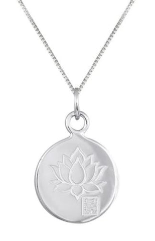 Lindi Kingi Lotus Blessing Pendant - Silver