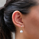 Najo - Jellydrop Yellow Gold Grey Pearl Earring