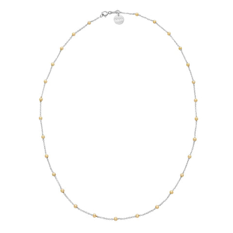 Najo - Algonquin Necklace -Yellow Gold/Silver 45cm