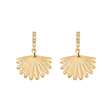 Boh Runga - Gold Plated Rocksteady Fan Tail Midi Earrings Rocked in Spring
