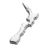 STOW NZ Map (Aotearoa) Charm - Sterling Silver