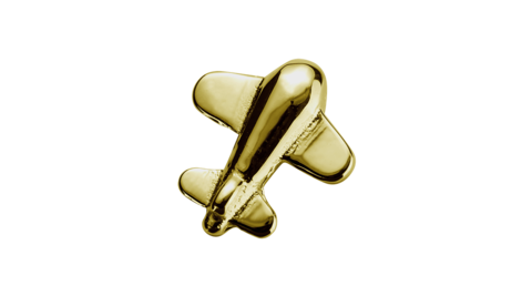 STOW Aeroplane (Adventure) Charm - 9ct Yellow Gold