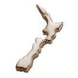 STOW NZ Map (Aotearoa) Charm - 9ct Rose Gold