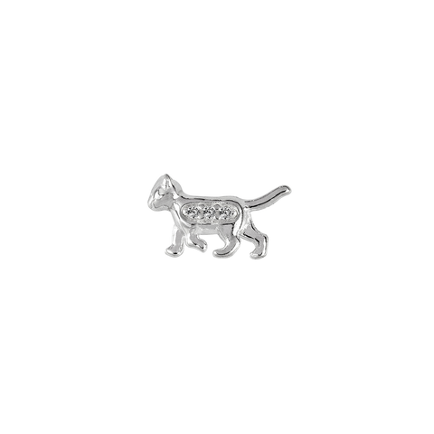 STOW Cat (Curious) Charm - Sterling Silver