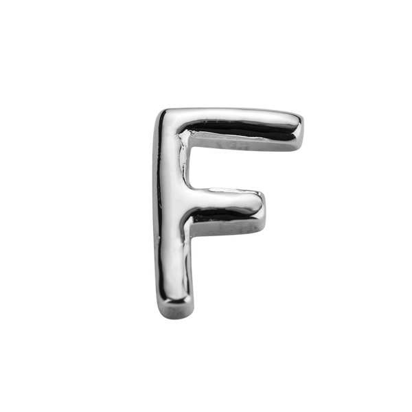 STOW Letter F Charm - Sterling Silver