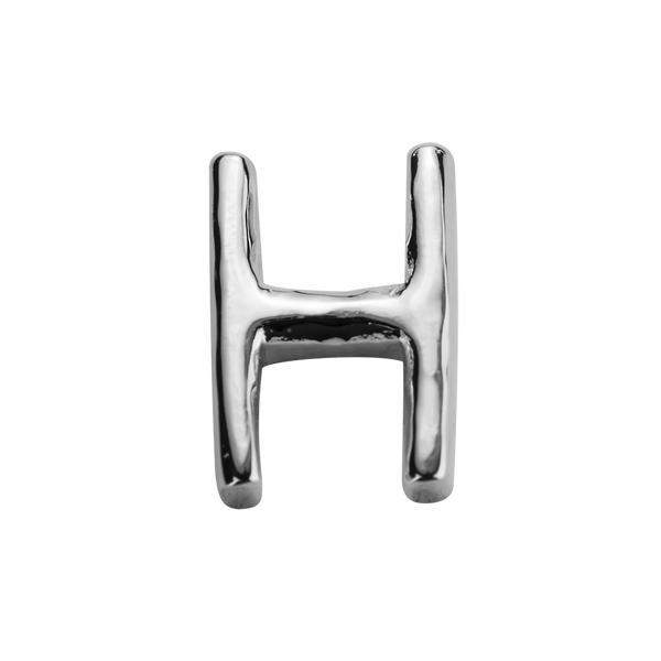 STOW Letter H Charm - Sterling Silver