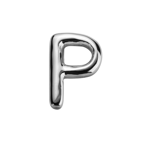 STOW Letter P Charm - Sterling Silver