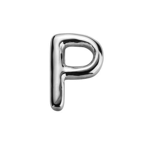 STOW Letter P Charm - Sterling Silver