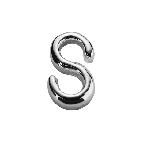 STOW Letter S Charm - Sterling Silver