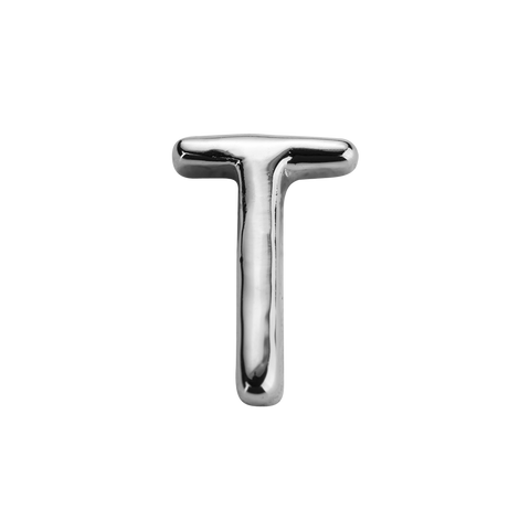 STOW Letter T Charm - Sterling Silver