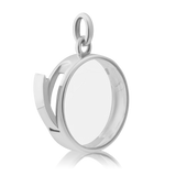 Stow Locket - Faceted Medium - Silver