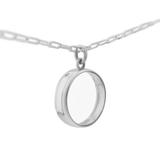 Stow Locket - Faceted Medium - Silver
