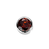 STOW Virtue Charm - Happiness - Garnet CZ & Sterling Silver