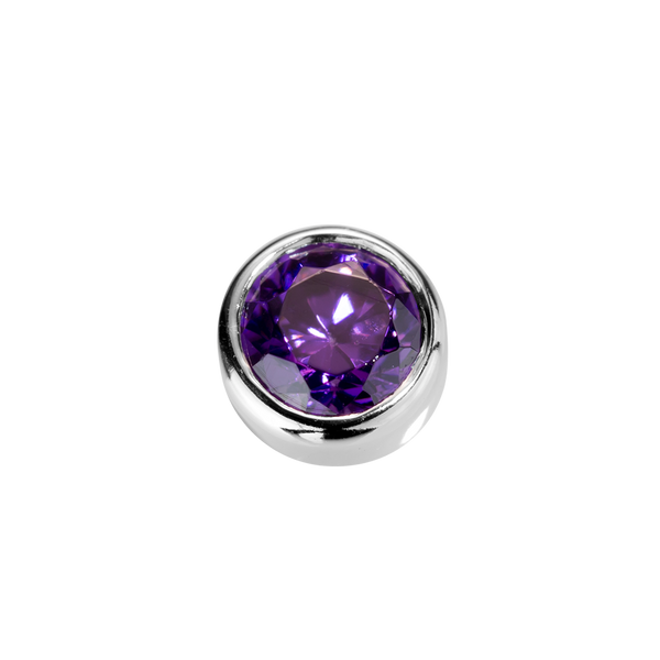 STOW Virtue Charm - Tranquility - Amethyst CZ & Sterling Silver
