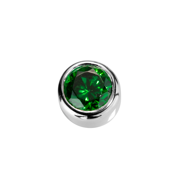 STOW Virtue Charm - Balance - Emerald CZ & Sterling Silver