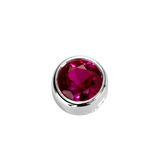 STOW Virtue Charm - Passion - Ruby CZ & Sterling Silver