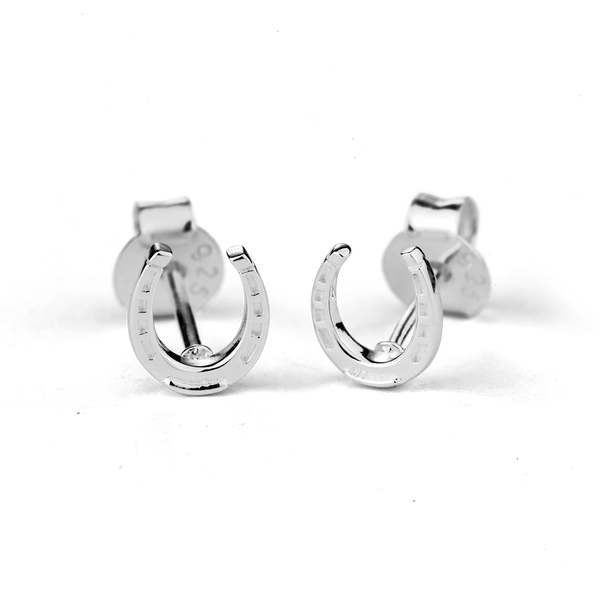STOW Silver Stud Earrings - Lucky Horseshoe (Good Luck)