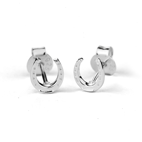 STOW Silver Stud Earrings - Lucky Horseshoe (Good Luck)