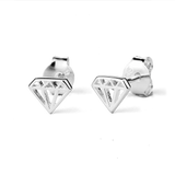 STOW Silver Stud Earrings - Diamond (Exquisite)