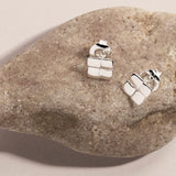 Najo - Weave Stud Earrings Silver