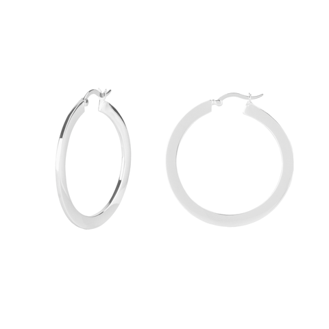 Boh Runga - Circle Shoops Silver Earrings
