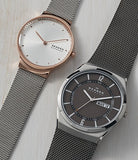 Freja Two-Hand Silver-Tone Stainless Mesh Watch