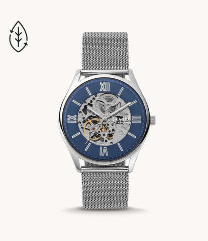 Skagen - Holst Automatic Silver-Tone Steel Mesh Watch
