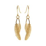Boh Runga - Duo Miromiro Feather Earrings Gold Plated