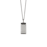 Meadowlark - Gold Bar Charm Necklace Silver