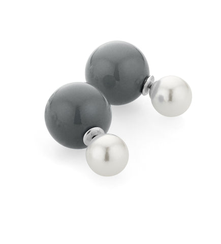 Tribal Double Stud - Grey Pearl & White Pearl