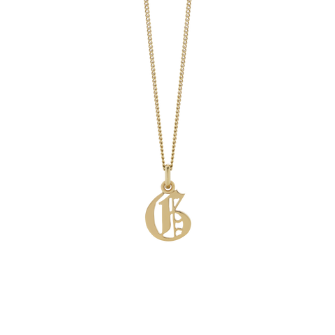 Meadowlark Petite Capital Letter Necklace - 9ct Yellow Gold