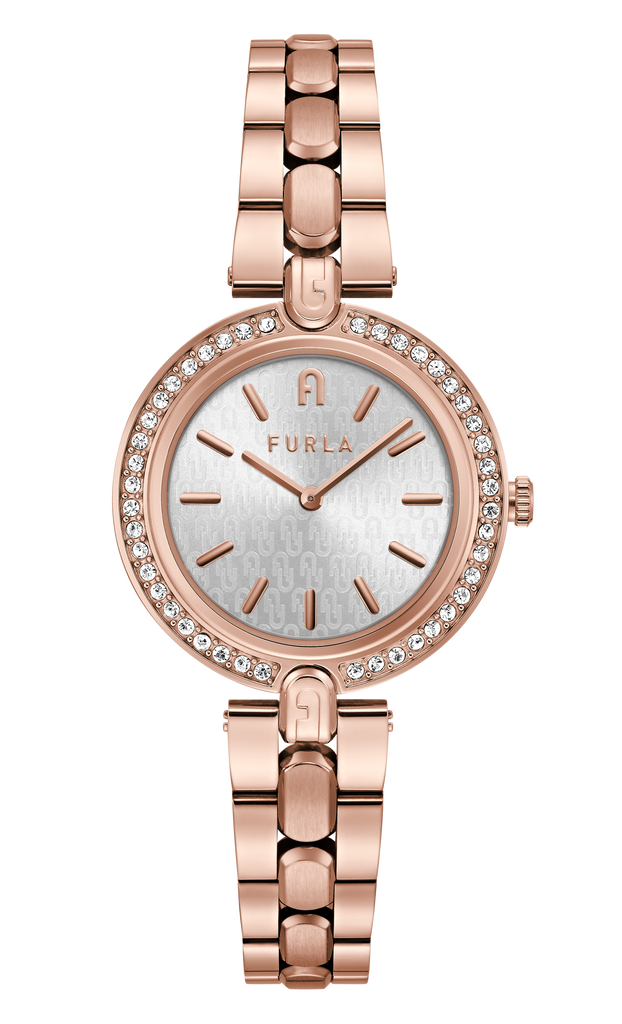 Furla rose gold watch discount
