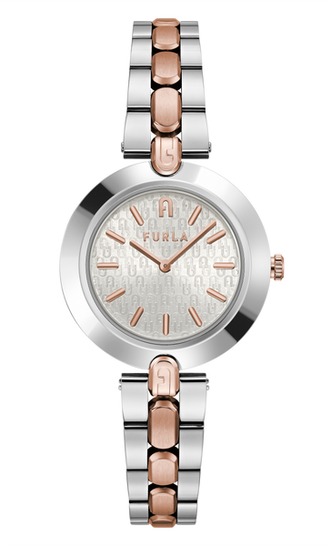 Furla Watches - Logo Rose Gold/Silver Bracelet Link Watch