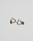 Meadowlark - Bisous Hoop Earrings Silver Thai Garnet