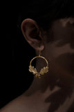 Karen Walker Acorn & Leaf Wreath Earrings - Hard Gold Plate