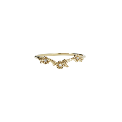 Meadowlark Alba Band Stone Set - 9ct Yellow Gold & White Diamond